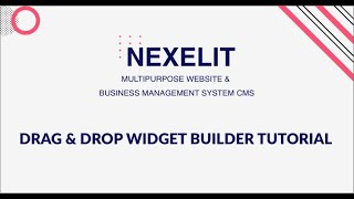 how to use Drag amp Drop Widget Builder [upl. by Natlus814]