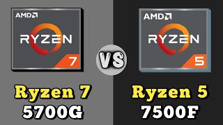 Ryzen 75700G vs Ryzen 57500F Processor  AMD Ryzen 7 5700G vs AMD Ryzen 5 7500F [upl. by Omocaig]