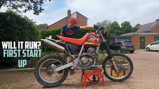 Honda XR400 rebuild first start [upl. by Judi]