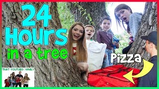 24 Hours In A Tree We ordered PIZZA Fan Favorite That YouTub3 Family  Family Channel [upl. by Pagas198]