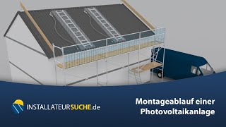 🇩🇪 Montageablauf einer Photovoltaikanlage [upl. by Pisano]