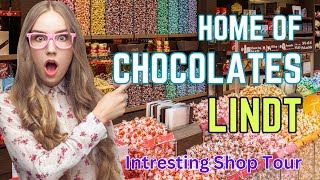 Swiss Chocolate  Lindt Home of Chocolates shop in UK  Chocolate shop tour [upl. by Karylin]