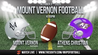 Mount Vernon Presbyterian School Football vs Athens Christian Academy [upl. by Gardiner]