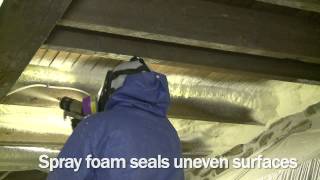 Insulating a Floor with Spray Foam [upl. by Ahtanoj12]