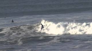 Westport Washington  Surfing the Jetty Jan 26 2014 [upl. by Ahsiadal98]