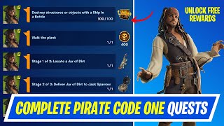 Fortnite Complete Cursed Sails Quests  How to EASILY Complete Pirate Code One Quests [upl. by Scoles437]