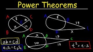 Power Theorems  Chords Secants amp Tangents  Circle Theorems  Geometry [upl. by Profant652]