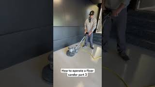 How to operate a floor sander with Surface It epoxyfloor epoxyflooring sandingmachineflooring [upl. by Hezekiah362]