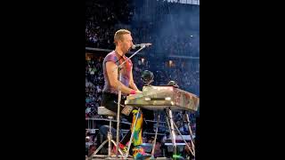 Coldplay LIVE  Chris Martin whistling quotEngelquot and being adorable 😍  Berlin  July 10th 2022 [upl. by Anoved]