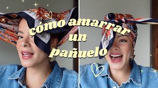 Fácil Tutorial de Pañuelo para la Cabeza  Cómo Amarrar un Pañuelo para Proteger tu Cabello [upl. by Atires]