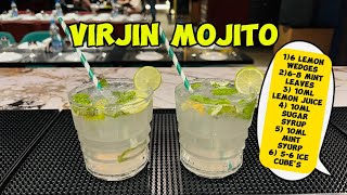 Virgin Mojito Recipe🍋🌿 SMARTY THE BARTENDER bartender virjinmojito mocktail hotelmanagement [upl. by Cuyler684]