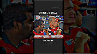 28 RUNS 6 BALLS💥SRH vs KING Thriller machcricket shorts [upl. by Shum]