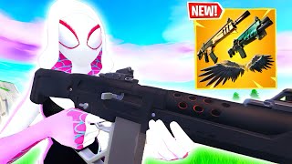 SpiderGwen Skin Gameplay quotZero Buildquot Win Fortnite Chapter 5 Season 2  Best Settings [upl. by Grindlay]