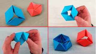 Оригами антистресс из бумаги 👍 Origami antistress from paper 🌟 [upl. by Lizzie]