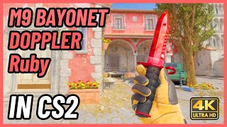 ★ CS2 M9 Bayonet Doppler Ruby  CS2 Knife InGame Showcase 4K [upl. by Yrtsed]