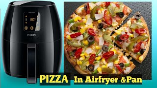 Pizza Recipe In Airfryer amp PanReadymade Base Pizza Recipe Quick ampEasyPizza Recipe [upl. by Kelson]