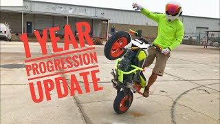 1 Year 2018 Honda Grom Update with Stunt Progression [upl. by Bronez]