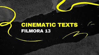 Cinematic Text Titles  Filmora 13 [upl. by Lauri]