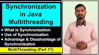 Synchronization in Java Multithreading by Deepak Part 1 Hindi [upl. by Eornom]