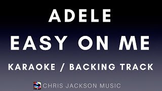 Adele  Easy On Me  Karaoke  Backing Track With Lyrics  Original Key of F [upl. by Raval]