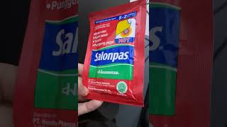 Salonpas untuk nyeri otot shortvideo shortfeeds salonpas nyeriotot [upl. by Aitram116]