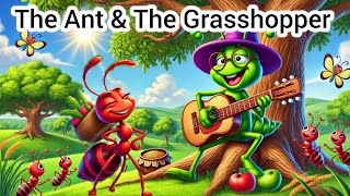 THE ANT amp THE GRASSHOPPER  English story for kids with morals  Aesop fables in English [upl. by Gomez]