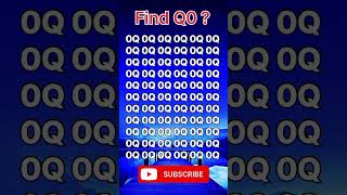 Can you findquotQ0quot😍opticalillusion braintest iqtest youtube youtubeshorts shorts shortsfeed [upl. by Aremmat]