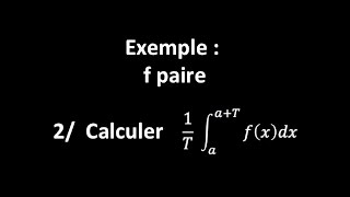 Exemple  b f paire  2 calcul de la valeur moyenne [upl. by Eveam]