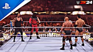 Brothers of Destruction vs Stone Cold amp Rock  2 on 2  Tornado Tag Team Match  WWE 2K24  PS5 [upl. by Stets866]