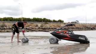 Jet Hitch  Transporting Launching and Retrieving You Standup Jetski With No Trailer [upl. by Derreg]