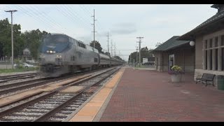 HD 100 MPH Amtrak Michigan Wolverines Back to Back Loud 2 Camera View [upl. by Ybrek106]