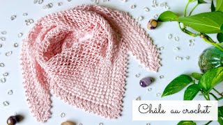 Comment faire un Châle au crochet 🧶 SEULEMENT 1 PELOTE 🧶 Modèle facile ✨ Tuto crochet gratuit ⭐️ [upl. by Blaine]