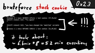 Bruteforce 32bit Stack Cookie stack0 part 3  bin 0x23 [upl. by Lednam117]