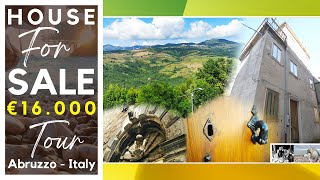 Italian Property for sale in Abruzzo Panoramic Views Terrace  Cheap Houses in Italy Virtual Tour [upl. by Courcy]