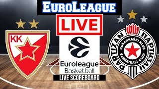 Live Crvena zvezda Vs Partizan  EuroLeague  Live Scoreboard  Play By Play [upl. by Lundberg562]