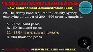 LEA Reviewer  Part 4  Criminology Board Exam Reviewer  CLE Reviewer PH [upl. by Bozovich]