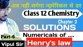 Numericals of Henrys law  Solutions Class 12 Chemistry  NEET JEE [upl. by Arenat544]