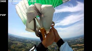 Canopy collapse and line twists at 1000 ft AGL [upl. by O'Dell613]