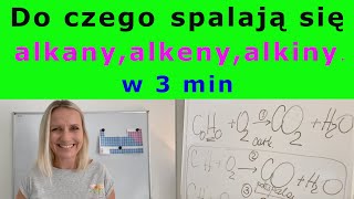 SPALANIE całkowite i niecałkowite ZWIĄZKÓW ORGANICZNYCH chemia 33 [upl. by Carmella732]