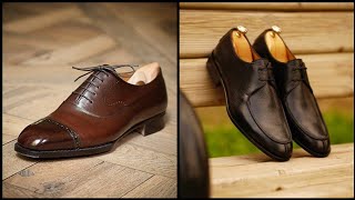 Mens shoes spring and autumn fashion pointed lace up Derby Shoes [upl. by Aita]