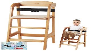 VEVOR Wooden High Chair for Babies amp Toddlers Convertible Adjustable Feeding Chair Review [upl. by Drallim612]