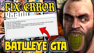 battle eye launcher FIX SOLVED gta 5  cara memperbaiki error battleeye di gta v [upl. by Alleira71]