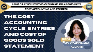 COST ACCOUNTING AND CONTROL The Cost Accounting Cycle Entries and Cost of Goods Sold Statement [upl. by Aisyla197]