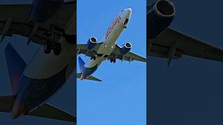 Jet2holidays aircraft coming into land Bristol Airport aviation plane airplane [upl. by Alessig]