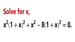 Solve the quartic equation  Complete the square  Factorisation  Mathematics competition [upl. by Sibie673]