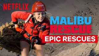 The Most Epic Rescues from Malibu Rescue 🏄‍♀️ Netflix After School [upl. by Rodenhouse]