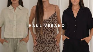 Haul Zara Stradivarius Bershka Pull and Bear  Try on Haul de Temporada Verano 2024 [upl. by Asquith]