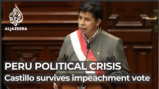 Peru’s president avoids impeachment after marathon debate [upl. by Atikaj]