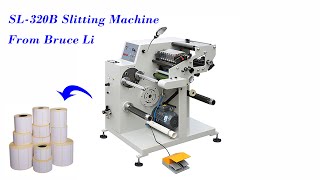 SL320B 320mm Slitting amp Rewinding Machine With Turret Rewinder Rewind Working In Turkey [upl. by Dory]