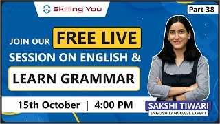 Learn Grammar  Live Class with Sakshi Tiwari Maam 15th oct  4 Pm [upl. by Akelahs]